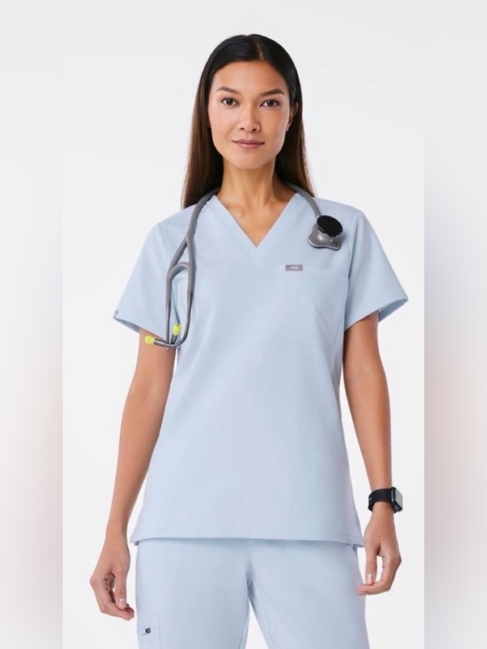 FIGS The Set Technical Collection Scrub Set Light Blue, size M, like new!